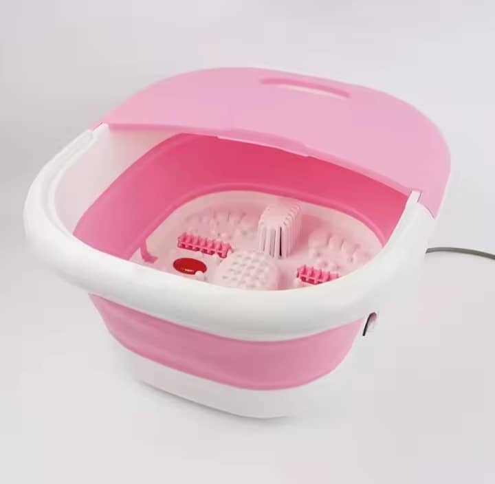 Lavabo de massage électrique pliable pour la maison, chauffage automatique, bain de pieds à température constante.