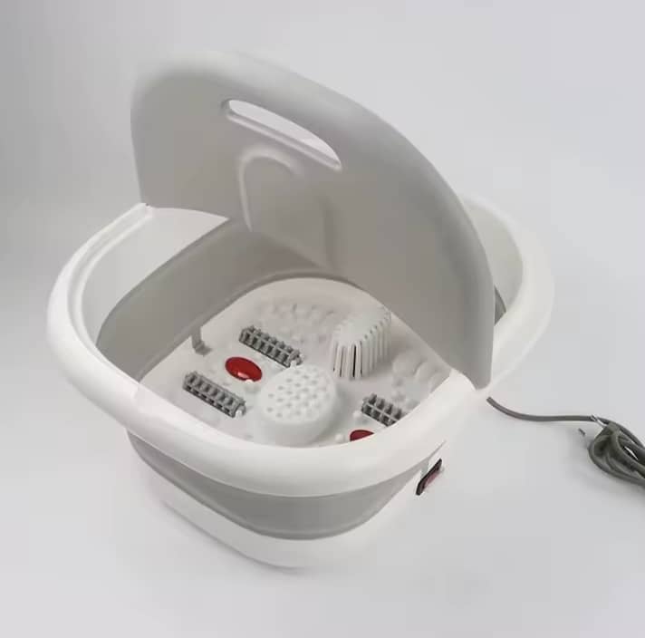 Lavabo de massage électrique pliable pour la maison, chauffage automatique, bain de pieds à température constante.