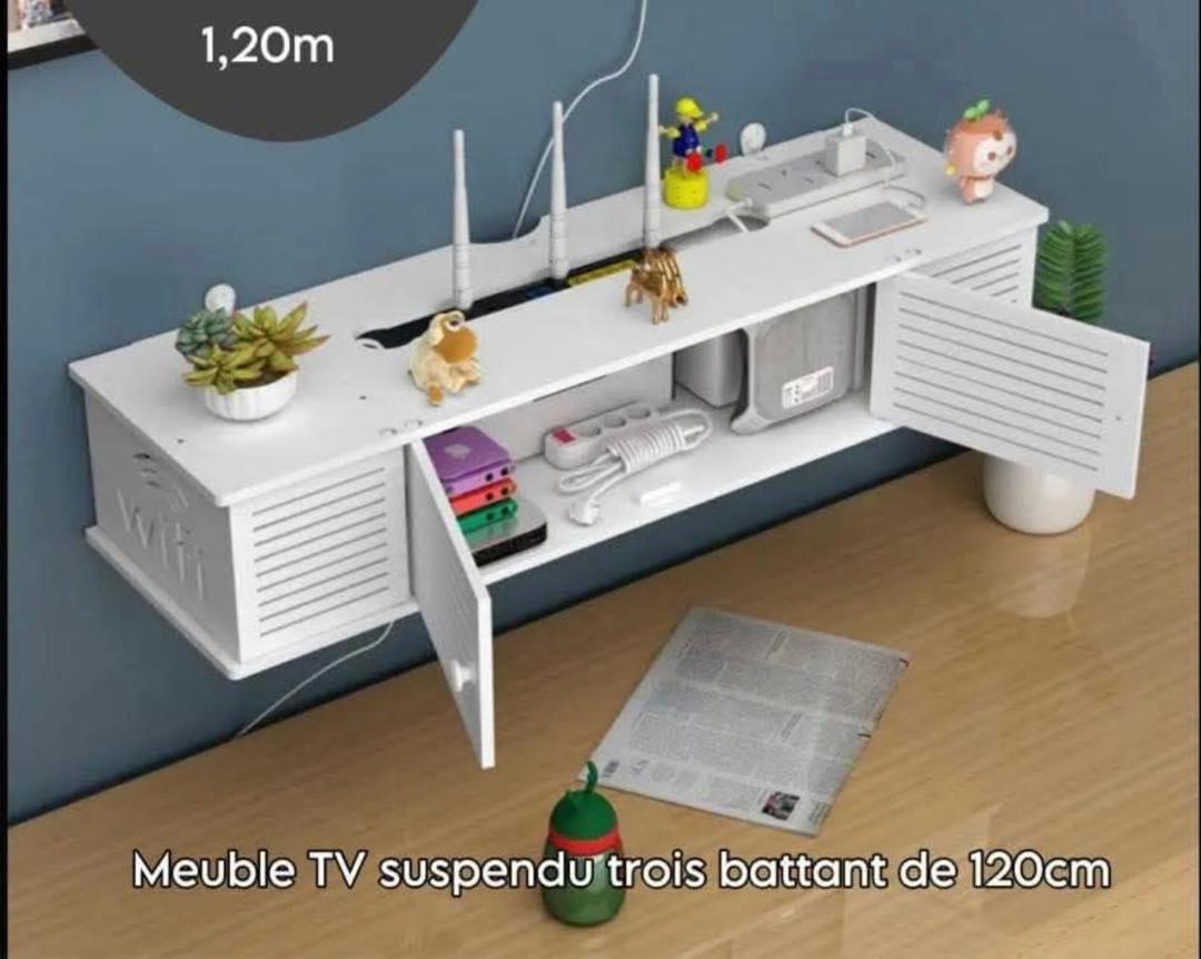 Étagère murale pour décodeur TV, boîte de rangement pour routeur, salon et chambre à coucher, WiFi étagère T1.   Vraiment beau et style .         Installation très facile