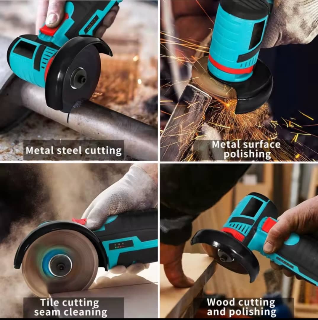 Mini meulle d’angle sans fil double batterie, outils électrique rechargeable, meulage , machine de découpe avec batterie lithium 48v , poignée confortable.