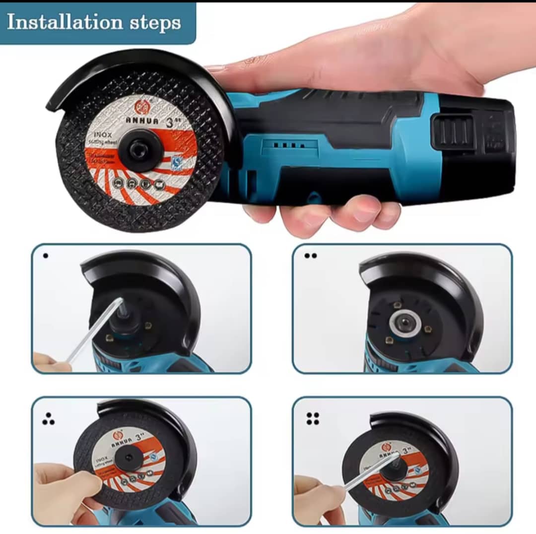 Mini meulle d’angle sans fil double batterie, outils électrique rechargeable, meulage , machine de découpe avec batterie lithium 48v , poignée confortable.