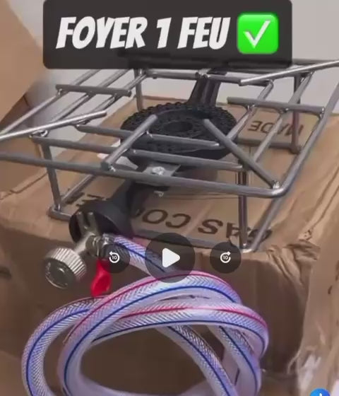 Foyer brûleur 1 feu 🔥 20kg , cuisine , restaurant , la maison , professionnel commerciale , matière en fer métallique , robuste en fonte , bouton de réglage en acier .