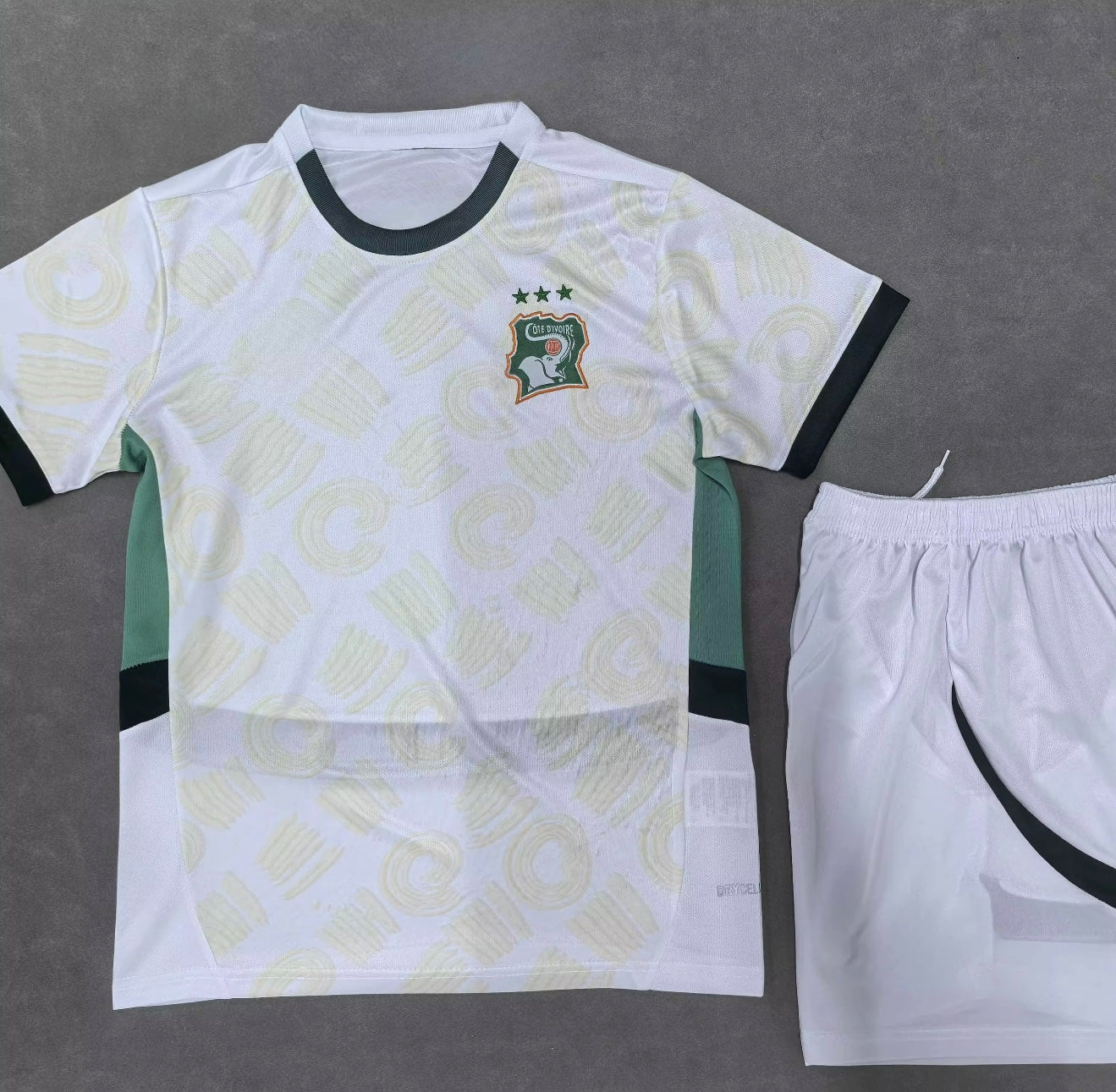 Maillot de côte d'Ivoire pro max pour les enfants , avec le logo de la Can . Toute les tailles disponibles .