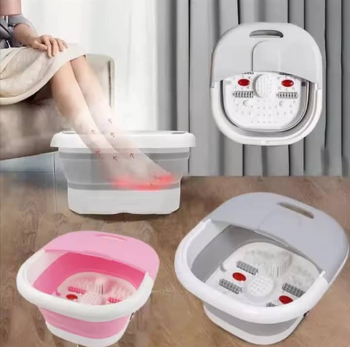 Lavabo de massage électrique pliable pour la maison, chauffage automatique, bain de pieds à température constante.
