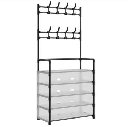 Étagère multifonctions à Abidjan.            5 niveaux.                                                 Qualité durable                                        meuble de vêtements en métal étagère à chaussure pour porte d'entrée , le couloir et la chambre