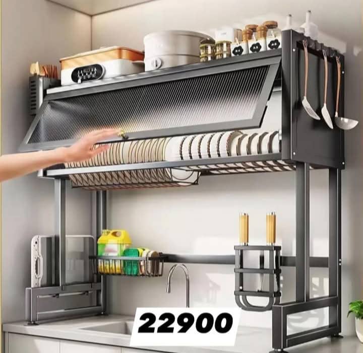 Egoutoir à vaisselle au dessus de levier- Grand étagère métallique à vaisselle au dessus du comptoir de cuisine . Dimensions 100cm / 40cm