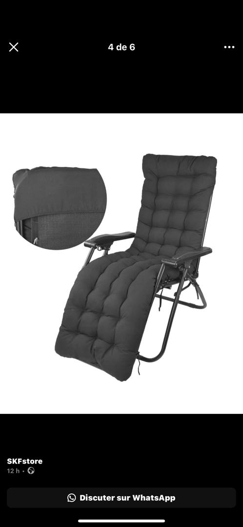 Chaise de détente de luxe , confort et élégance . Camping et maison , chaise orthopédique .