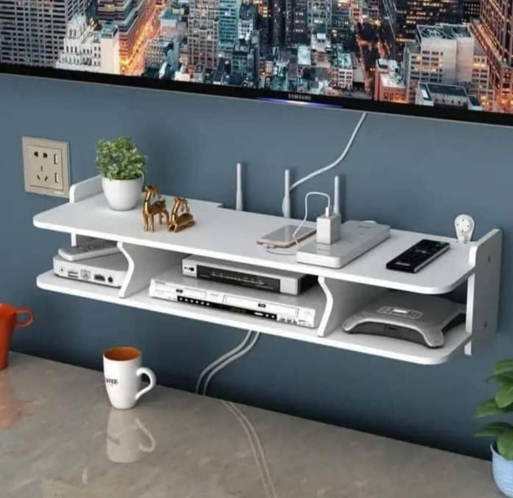 Étagère murale pour décodeur TV , boite de rangement pour routeur , salon et chambre à coucher , Wi-Fi, fabriqué en panneau , haute densité , qui est étanche .