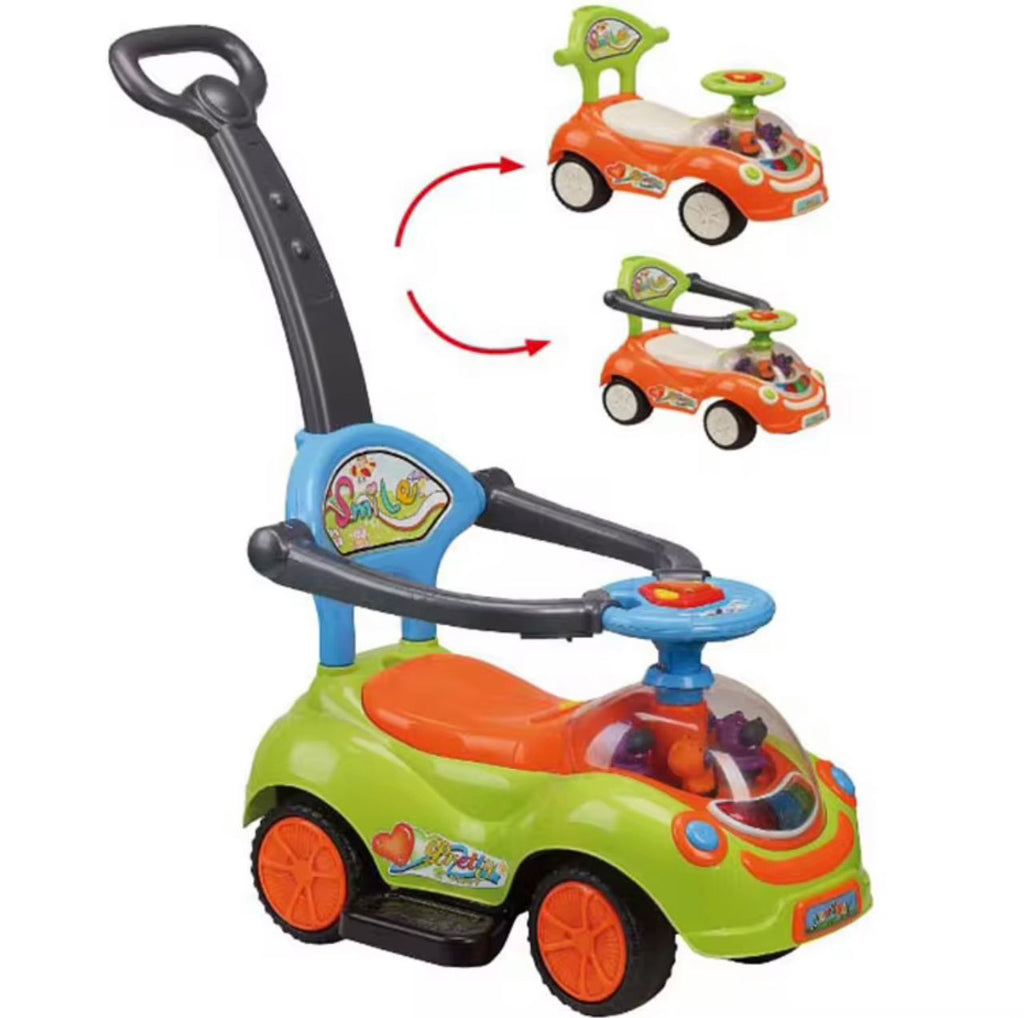 Trotteur poussette pour enfants et jouets pour garçons et filles , musique à 4 roues et klaxon , de 0 à 3 ans , Cadeaux pour la fête de fin d'année et anniversaire , pose pieds disponible .