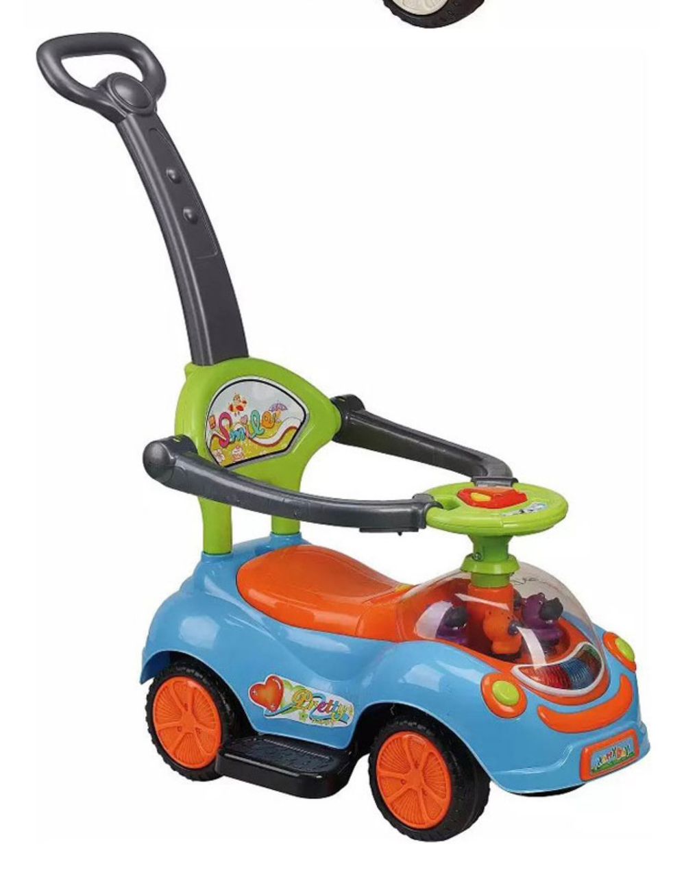 Trotteur poussette pour enfants et jouets pour garçons et filles , musique à 4 roues et klaxon , de 0 à 3 ans , Cadeaux pour la fête de fin d'année et anniversaire , pose pieds disponible .