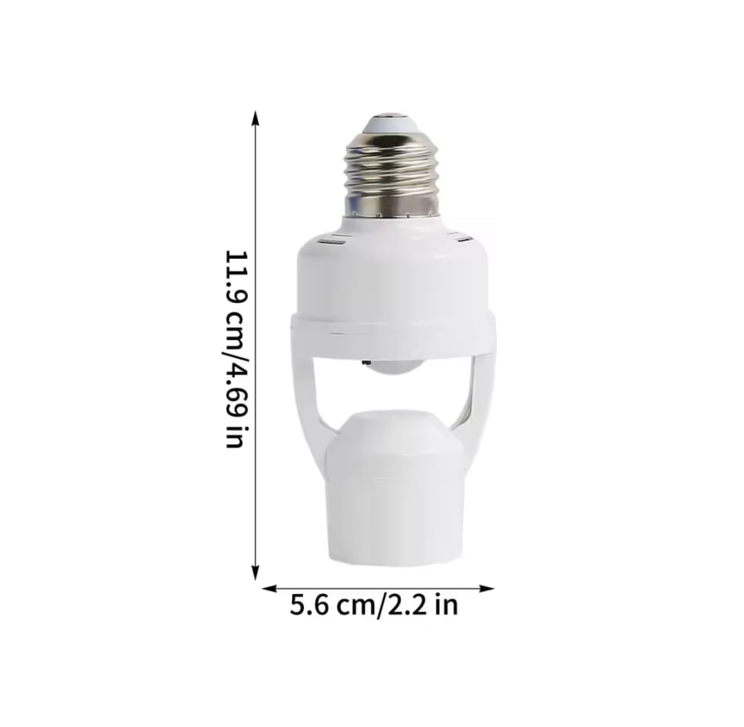 Socle de Lampe avec Capteur de Mouvement E27, Interrupteur d'Induction Humaine avec Contrôle de Retard de Temps, Convertisseur LED Câblé 85-265V pour Utilisation Électrique en chambre, contrôle automatique de lumière , jusqu’à 3 mètres de distance.