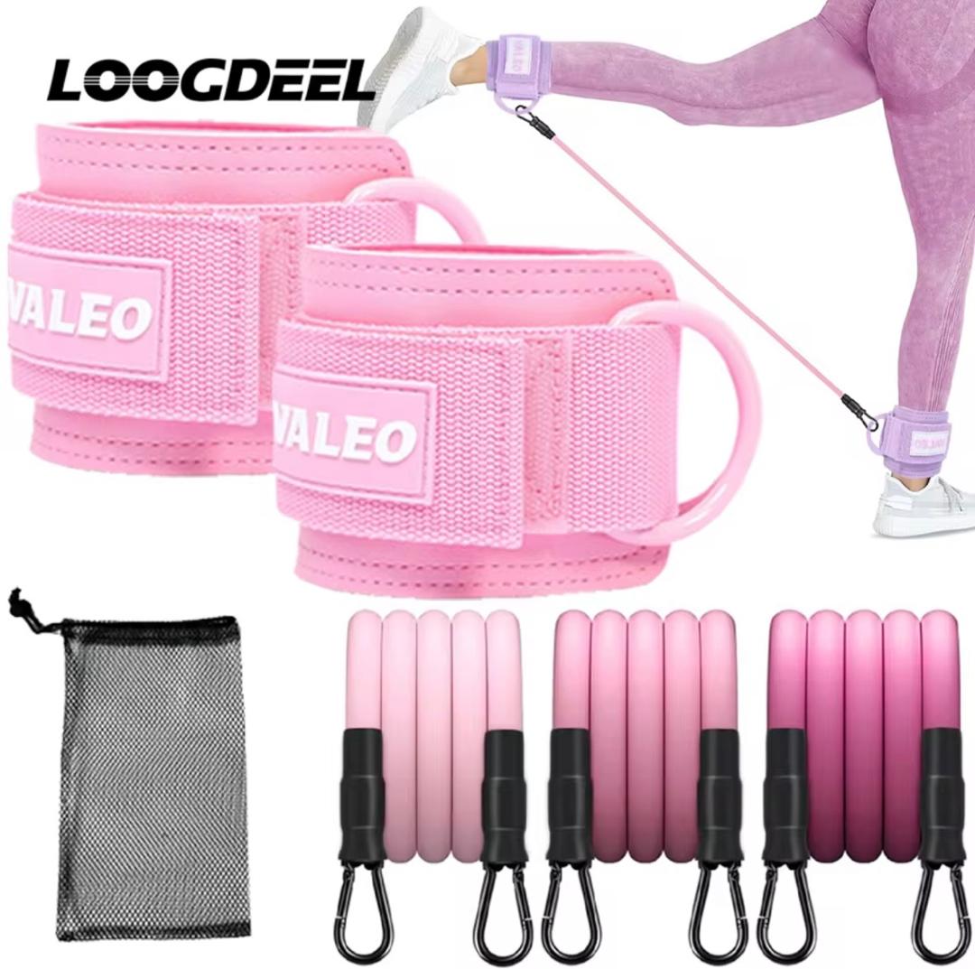 Outils d’exercice de yoga, boucles de chevilles , bandes extensibles pour les jambes, bandes de résistance, entraîneur de jambes , manchon de support de pieds réglable.