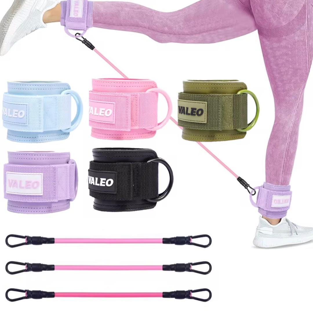 Outils d’exercice de yoga, boucles de chevilles , bandes extensibles pour les jambes, bandes de résistance, entraîneur de jambes , manchon de support de pieds réglable.