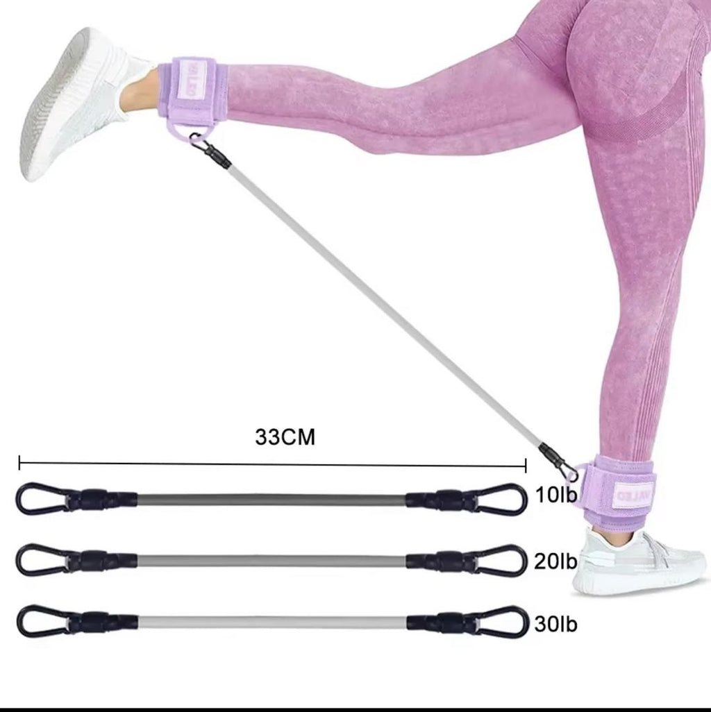 Outils d’exercice de yoga, boucles de chevilles , bandes extensibles pour les jambes, bandes de résistance, entraîneur de jambes , manchon de support de pieds réglable.