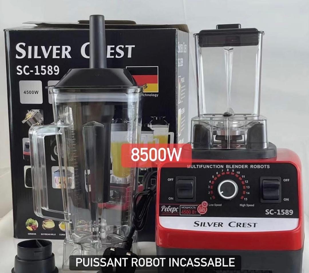 Spécial promo carême - marque Sylver crest - Blender 2 en 1 à double tasse , unités unique , blender polyvalent, prise US -8500w , diverses réglages de vitesse, lames en acier inoxydable.
