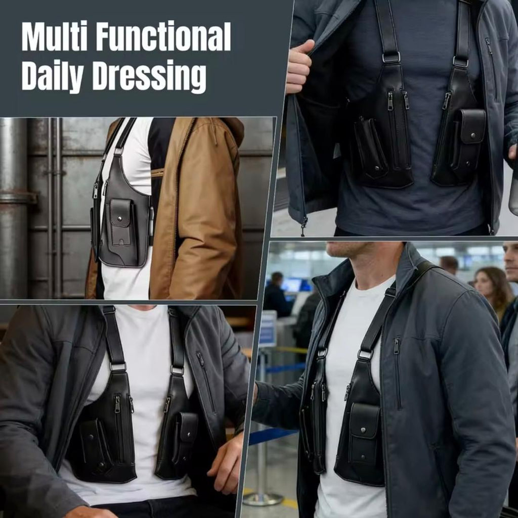 Prix : 12000f au lieu de 38000f .                   SAC HOLSTER ANTI VOL - LE STYLE QUI FAIT LA DIFFÉRENCE .                                Soyons plus tendance tout en gardant vos personnels en sécurité grâce à notre sac HOLSTER ANTI VOL
