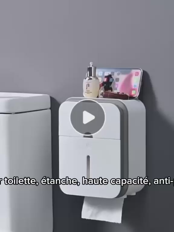 Prix : 3000f au lieu de 7000f. Boîte de rangement organisateur de papier toilette, étanche , haute capacité, anti poussière, sans poinçon , rouleau de papier.